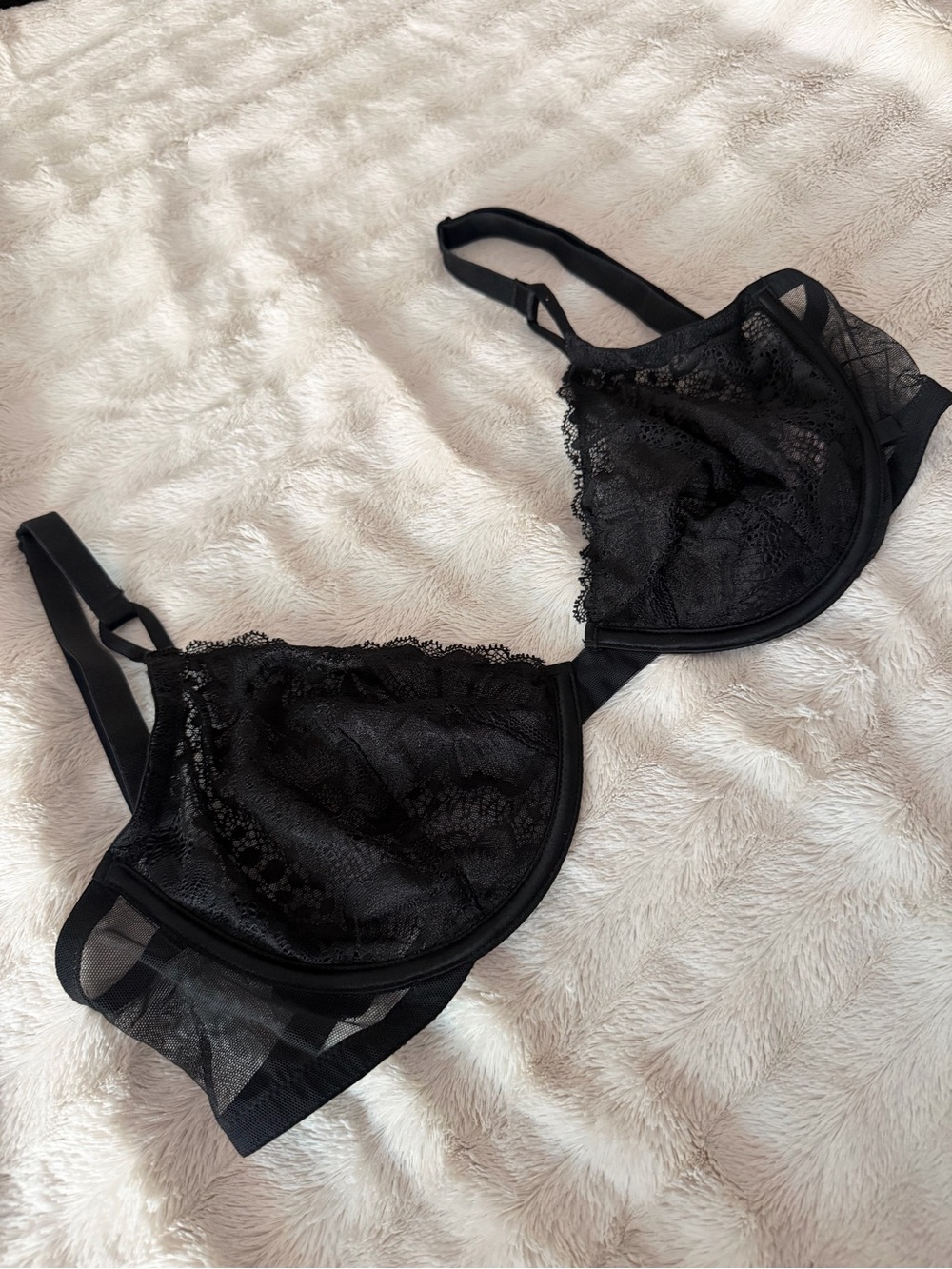 Sheer Lace unlined Demi bra